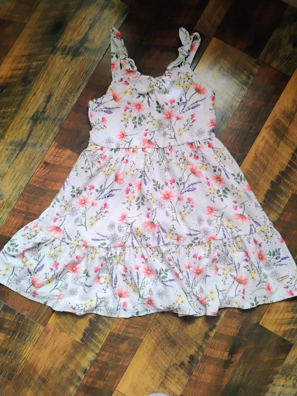 Girls Floral Ruffle Sundress - Pink Floral Size 6